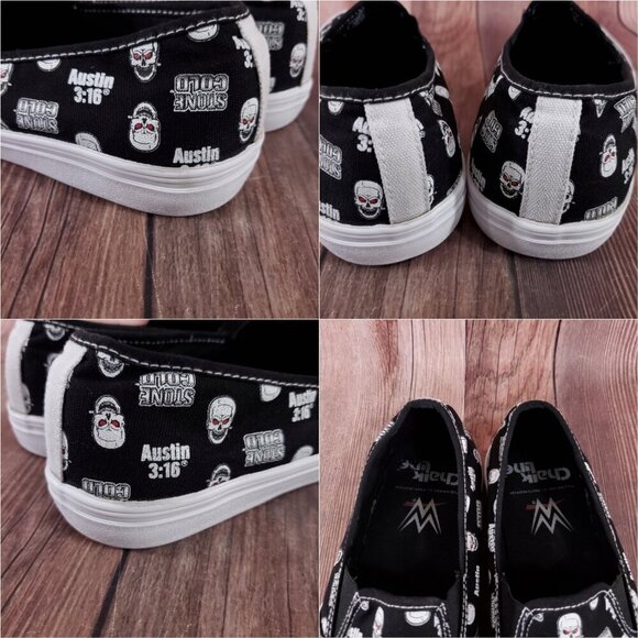 Chalk Line Apparel Mens Size 11 Slip On Low WWE Stone Cold Steve Austin 3:16 - Picture 11 of 15